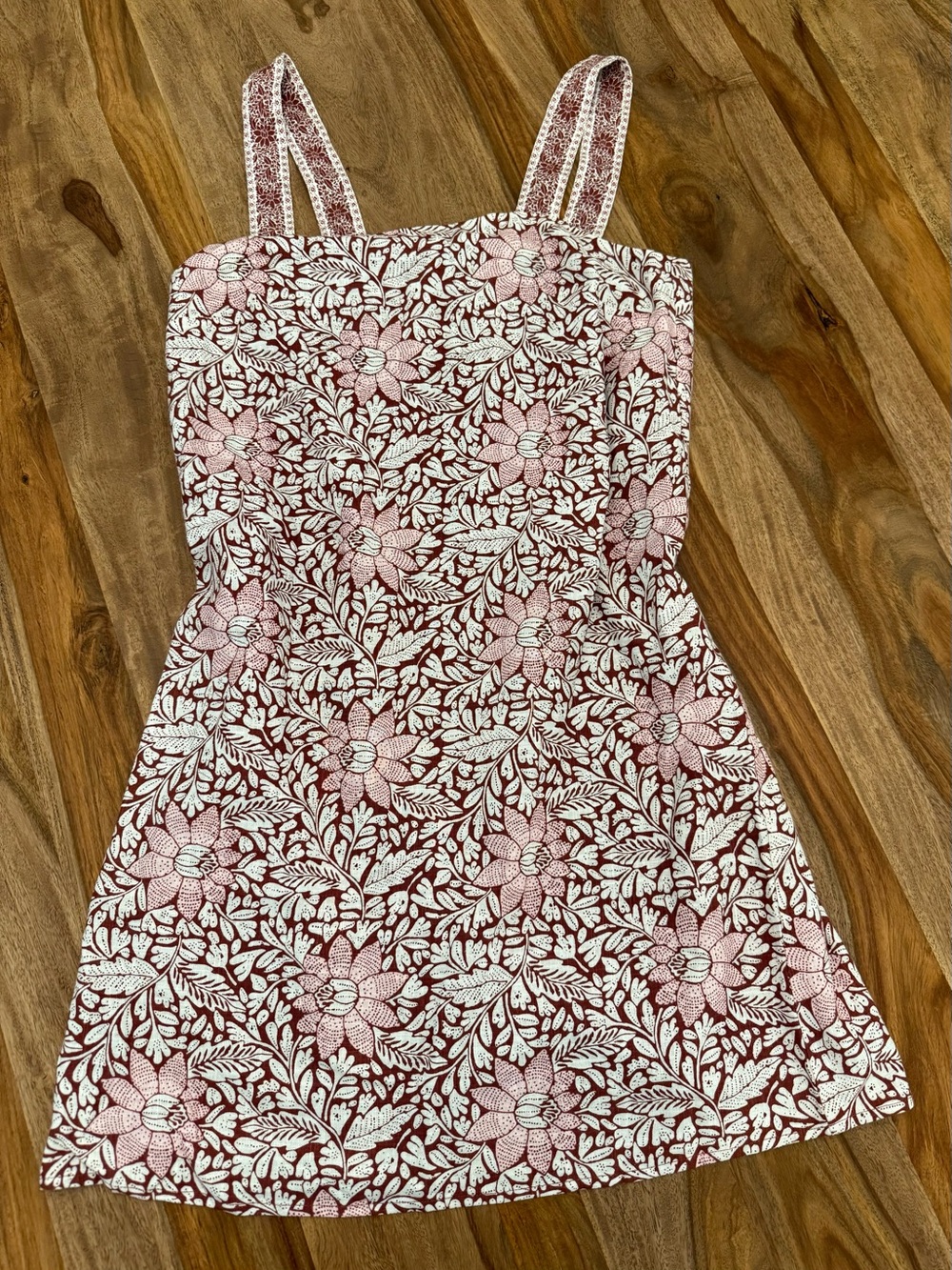 Ann Taylor Women’s Floral Sundress in Dusty Rose and White
